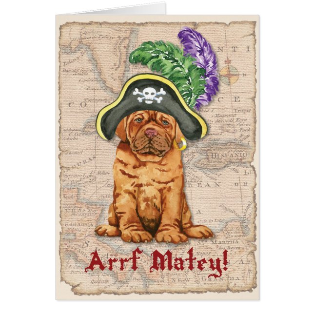 Carte pirate Dogue de Bordeaux (Devant)