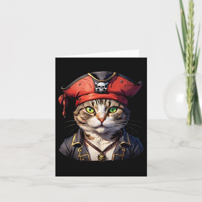 Carte Pirate Et Chat Le Boucanier Feline (Devant)