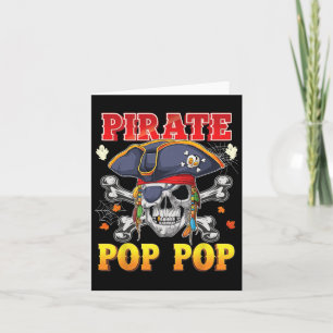 Carte Pirate Pop-pop Skull Crossbones Halloween Costume