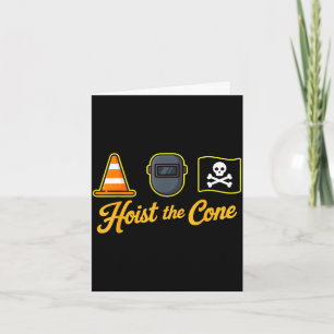 Carte Pirates hissent le cône drôle disant baseball pour