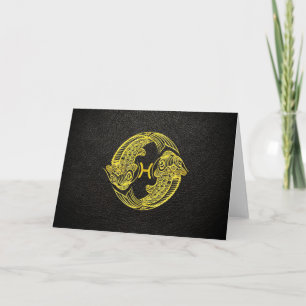 Carte Pisces Gold en cuir