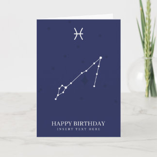 Carte Pisces Zodiac Star Sign Custom Anniversaire