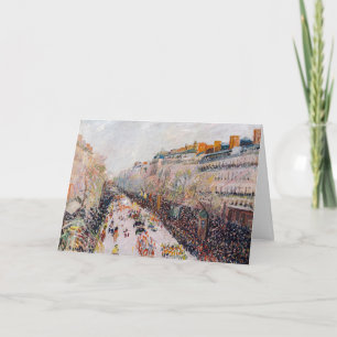 Carte Pissarro - Montmartre, Mardi Gras sur le boulevard