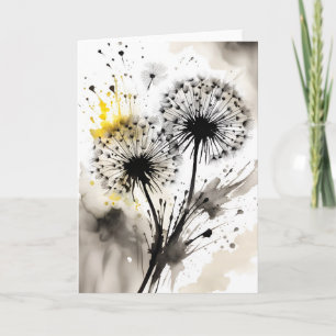 Carte Pissenlit - Fleurs à l'aquarelle