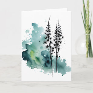 Carte Pissenlit - Fleurs aquarelle