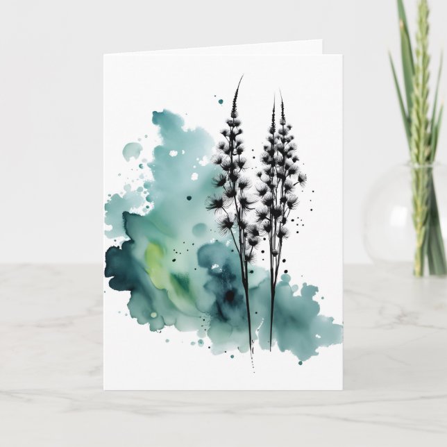 Carte Pissenlit - Fleurs aquarelle (Devant)