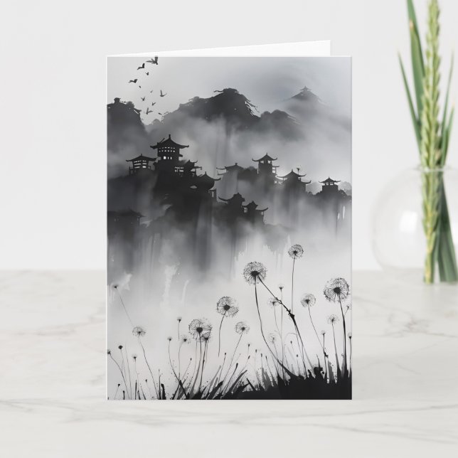 Carte Pissenlit - Fleurs aquarelles (Devant)