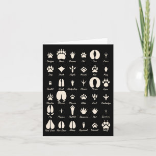 Carte Piste Animale S Animaux Communs Et Faune