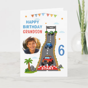 Carte Piste de Monster Truck Joyeux Anniversaire Petit-F