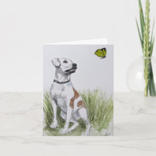 Carte Pit Bull et Papillon
