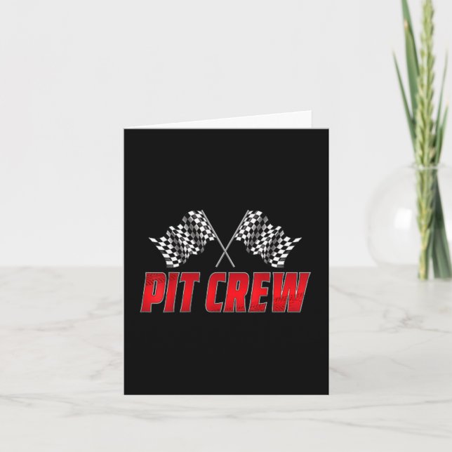 Carte Pit Crew Anniversaire Famille Correspondance Cours (Devant)
