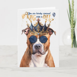 Carte Pitbull Terrier Chien King pour une journée d'anni