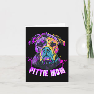 Carte Pittie Maman Pitbull Amoureux de les chiens Fête d