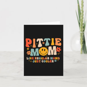 Carte Pittie Maman Pitbull Maman Amoureux des chiens Fêt