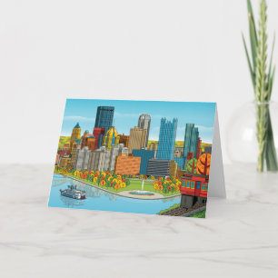 Carte Pittsburgh Skyline