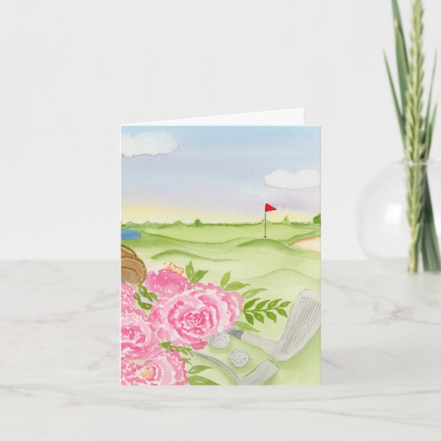 Carte Pivoines sur terrain de golf (Devant)