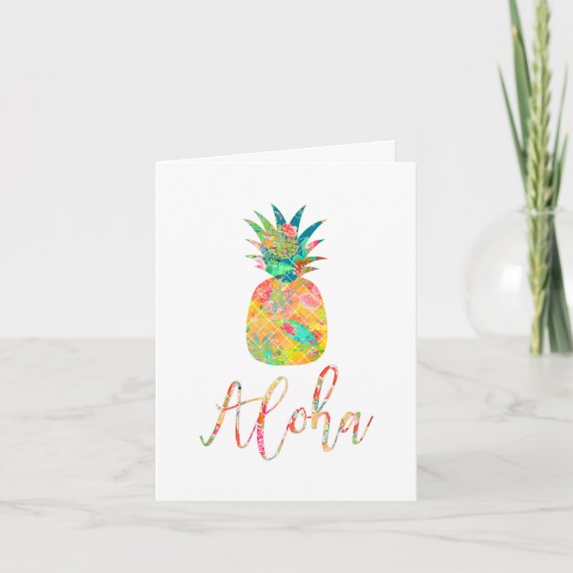 Carte PixDezines Aloha Pineapples/DO-IT-YOURSELF arrière (Devant)