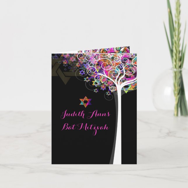 Carte PixDezines arbre de vie/mitzvah/DIYbackground (Devant)