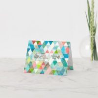 PixDezines Boho Triangles Mazel Tov/Félicitations