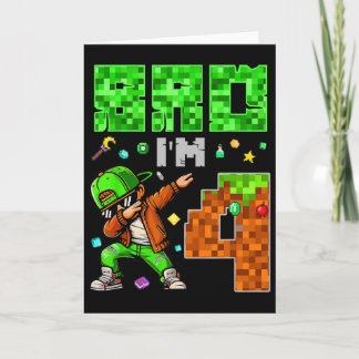 Carte Pixel Dab Gamer Style Birthday Gift For Boys 4 