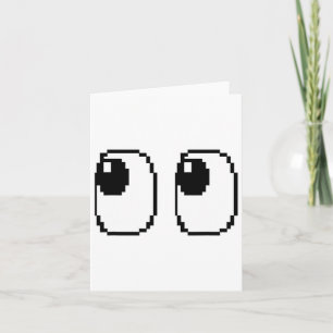 Carte Pixel Ghost Eyes Halloween Game Group Costume