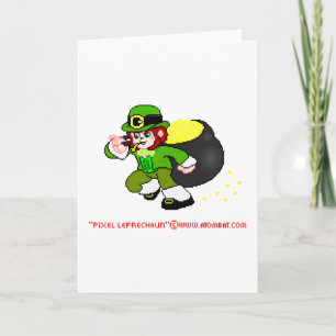 Carte Pixel Leprechaun Card 1
