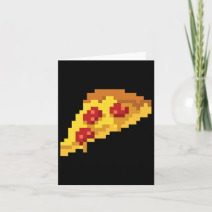 Carte Pixel Pizza 80s Jeu Vidéo Rétro 8-bit Halloween C