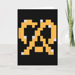 Carte Pixel Pretzel jeu vidéo des années 80 Halloween Gr