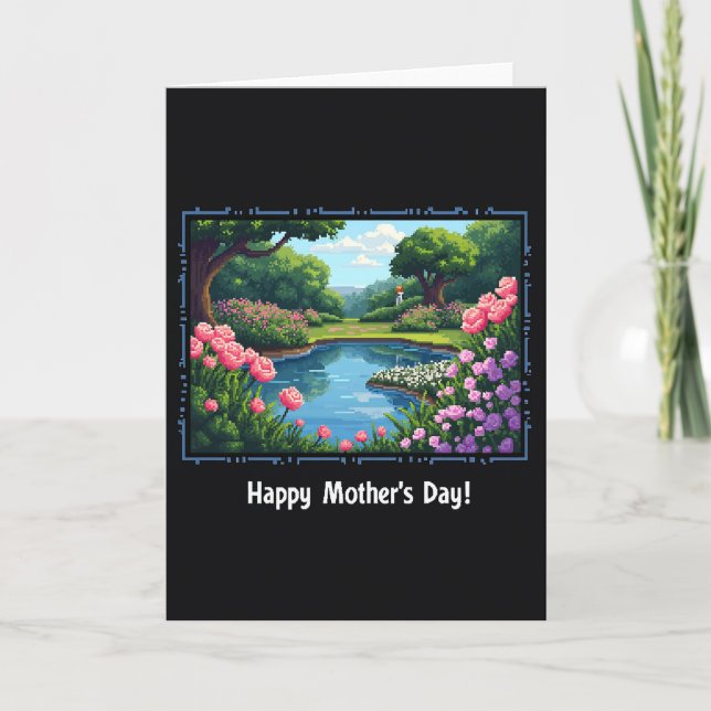 Carte pixelisée pour la fête des Mères (Devant)