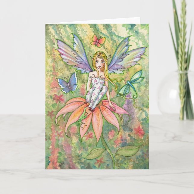 Carte Pixie Blossom Garden Fairy Card (Devant)