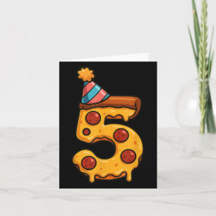 Carte Pizza 5e anniversaire 5 ans Vieux parti Casquette 