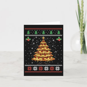 Carte Pizza Arbre de Noël moche Sweat de Noël Noël Noël 