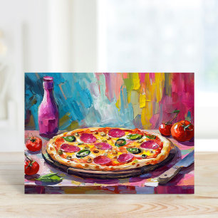 Carte Pizza Colorful Art Abstrait moderne