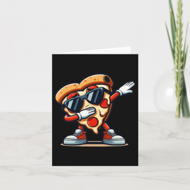 Carte Pizza Dabbing Pizza Dancing Pizza Amour Anniversai (Devant)
