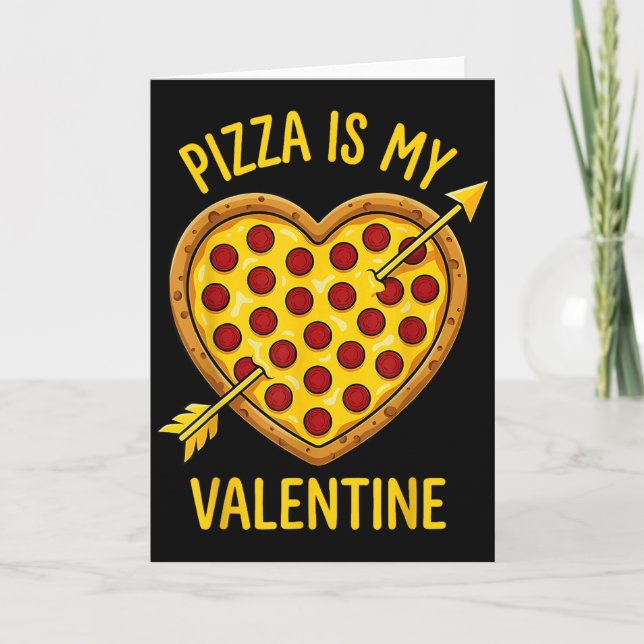 Carte Pizza Est Ma Saint-Valentin Drôle De Garçons De La (Devant)