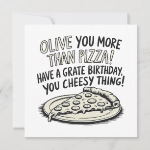Carte Pizza Joyeux anniversaire