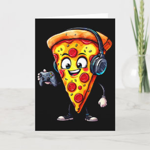Carte Pizza nourriture drôle de jeu vidéo pour hommes ga