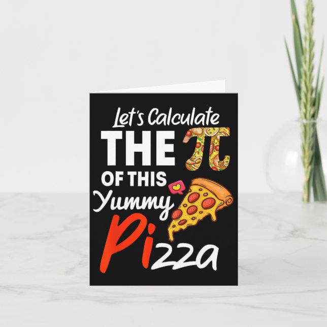 Carte Pizza Pun De Jour National Funny Enseignant Math E (Devant)