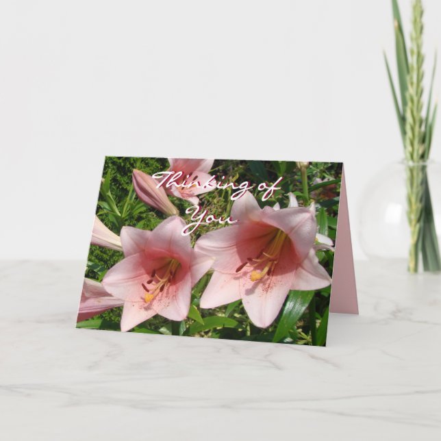 Carte Pk Trumpet Lily #3- personnaliser à toute occasion (Devant)