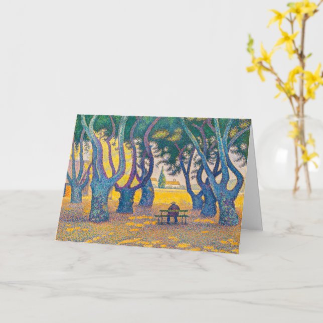 Carte Place des Lices, St Tropez | Paul Signac | (Fleur jaune)