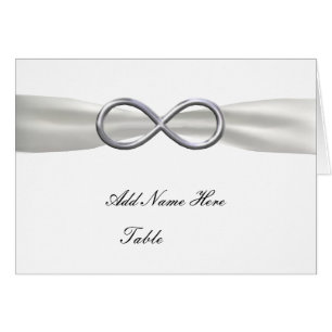 Carte Place Mariage blanc Silver Infinity
