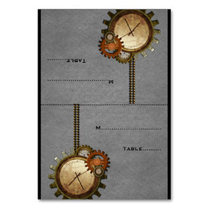 Carte Place Mariage Gris Vintage