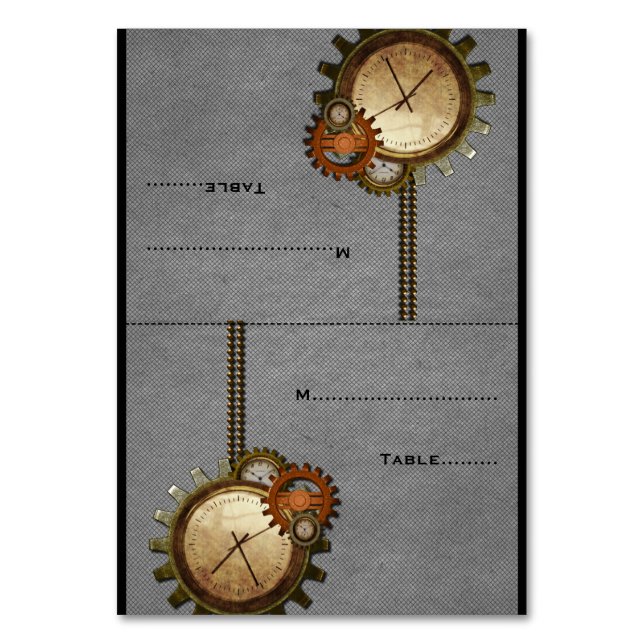 Carte Place Mariage Gris Vintage (Par défaut)