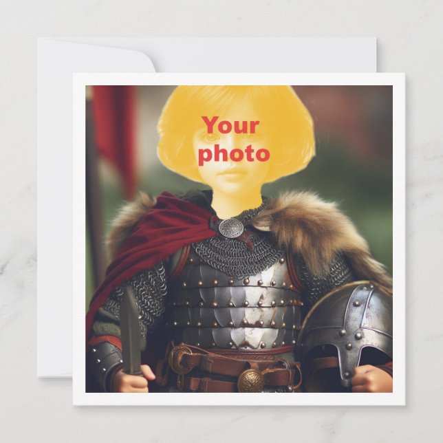 Carte Place mon visage dans l'image, guerrier viking (Devant)