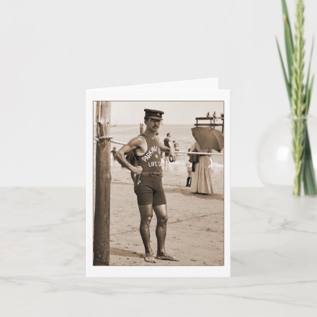 Carte Plage 1905 de Brighton de maître nageur (Devant)