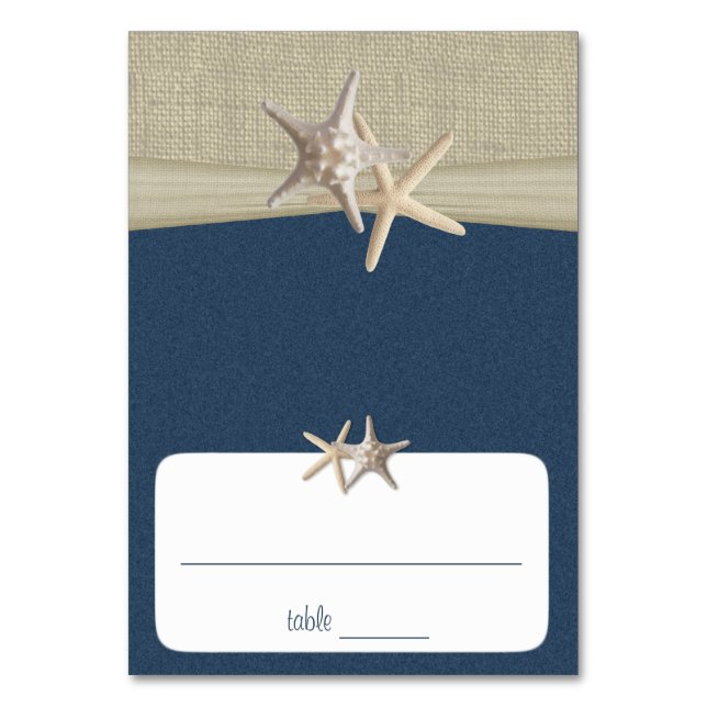 Carte Plage Amore' Blue Seating Card (Par défaut)