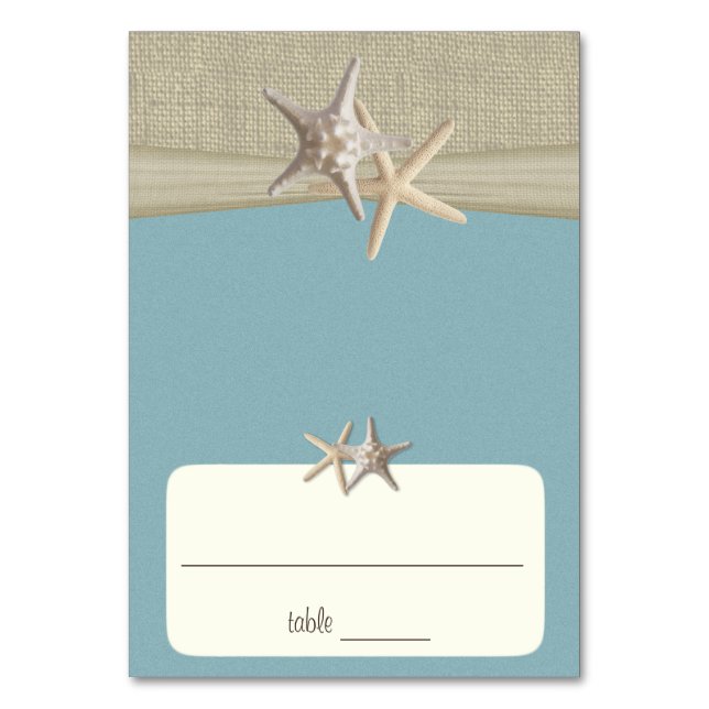 Carte Plage Amore' Blue Seating Card (Par défaut)