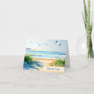 Carte Plage aquarelle personnalisable