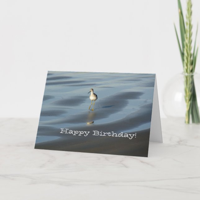 Carte Plage Bird Joyeux Anniversaire 1 (Devant)