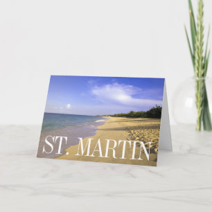 Carte Plage de Baie Longue, Saint-Martin   Anniversaire